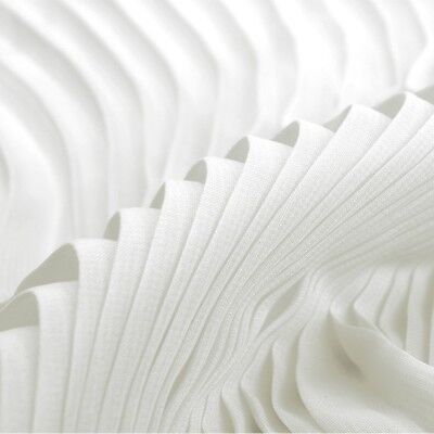 pleated white material